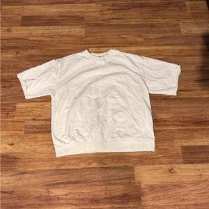 Zara Cream Textured Sweatshirt